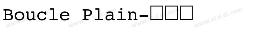 Boucle Plain字体转换